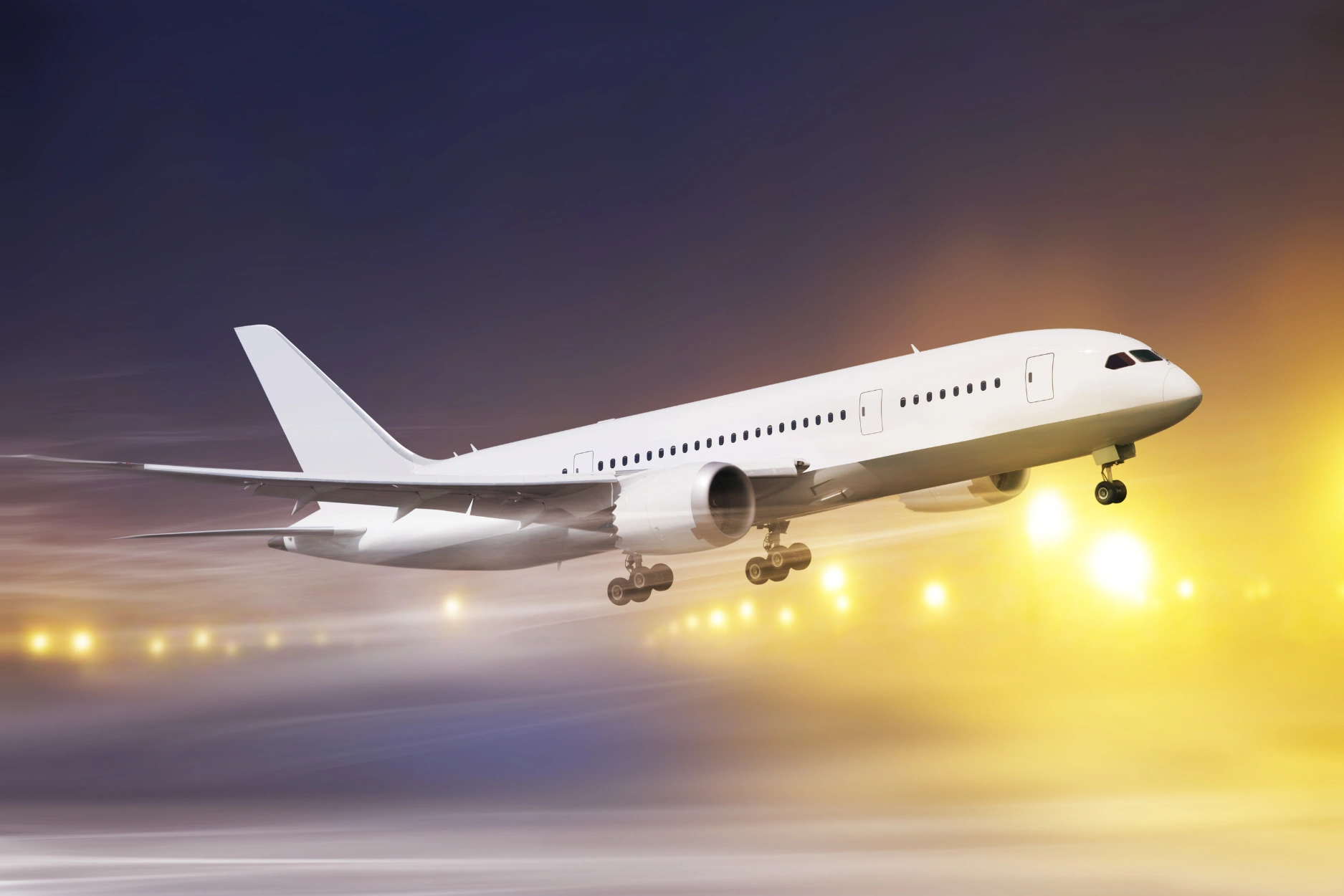 Aerolinea plane flying over clouds