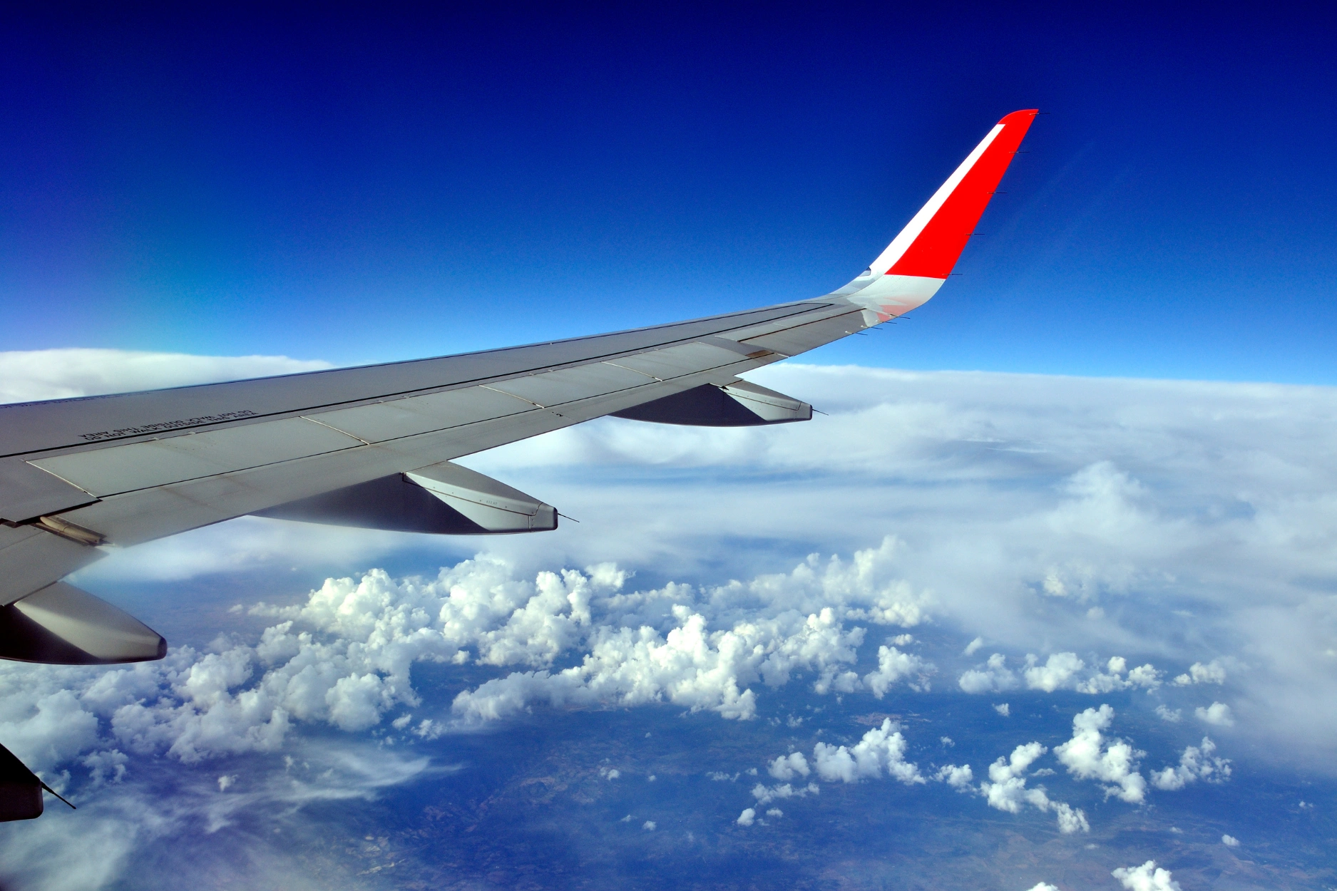 Airplane taxiing on the runway